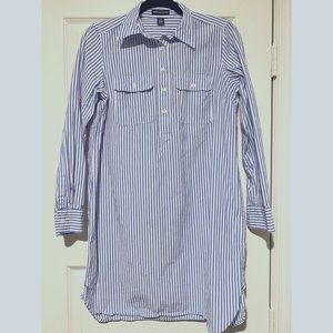 American Living Blue & White Stripe Cotton Dress
